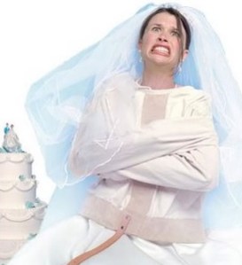 bride in a straight jacket